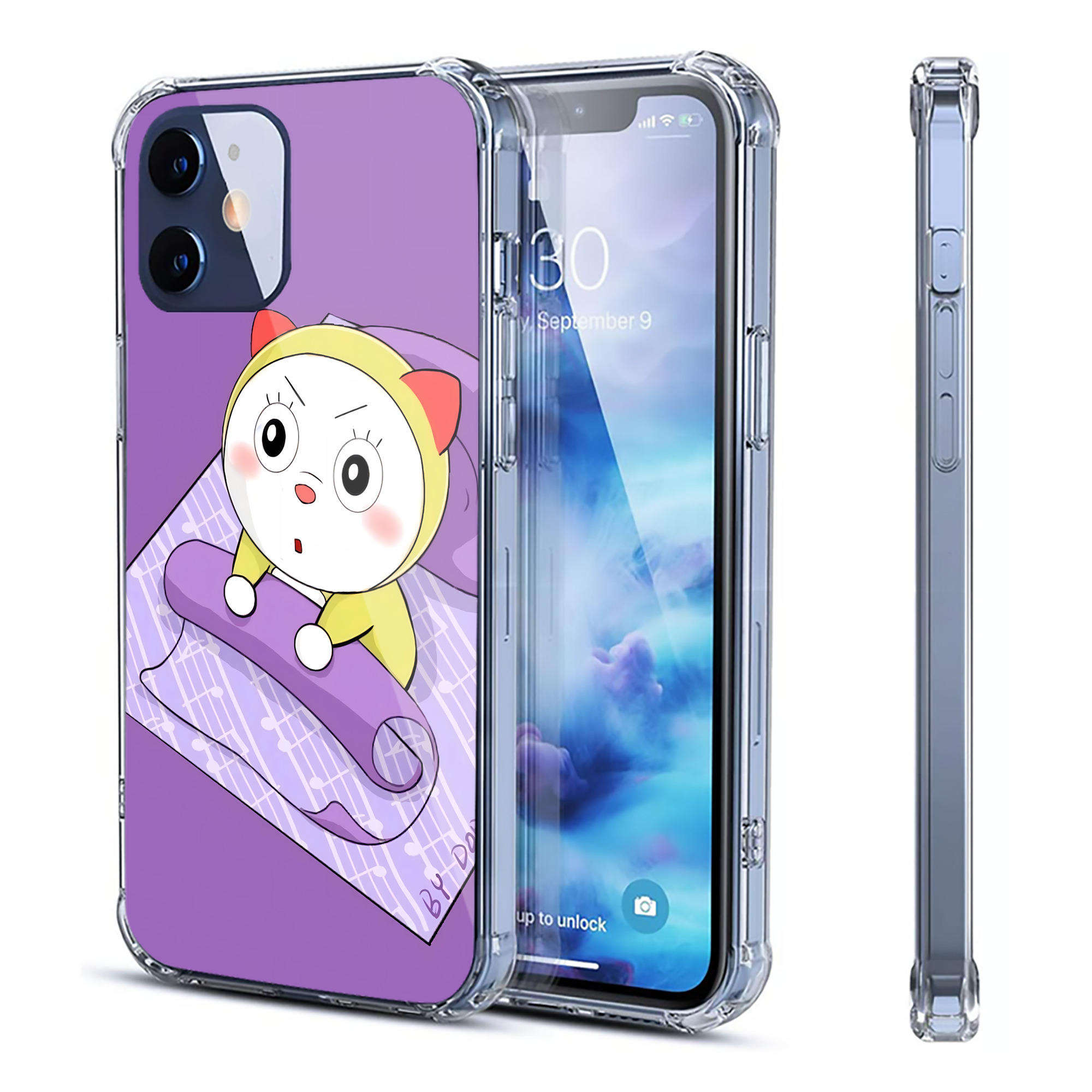 （画像用） ドラえもん Doraemon 【iPhone 12シリーズ対応】透明スマホケース（クリアソフトケース）